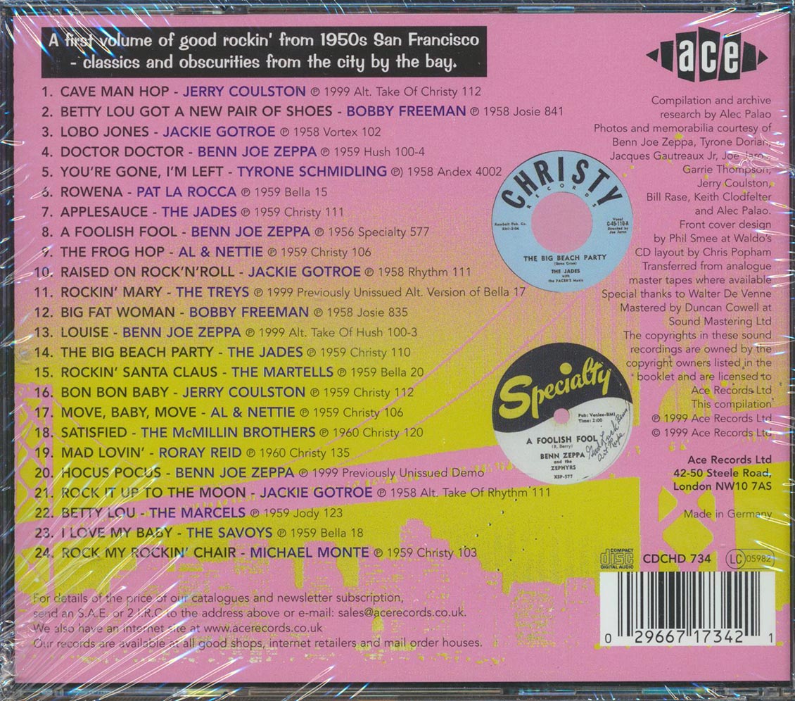 Various - Bay Area Rockers: San Francisco Rockabilly And Rock N Roll 1957-1960 (24 tracks)