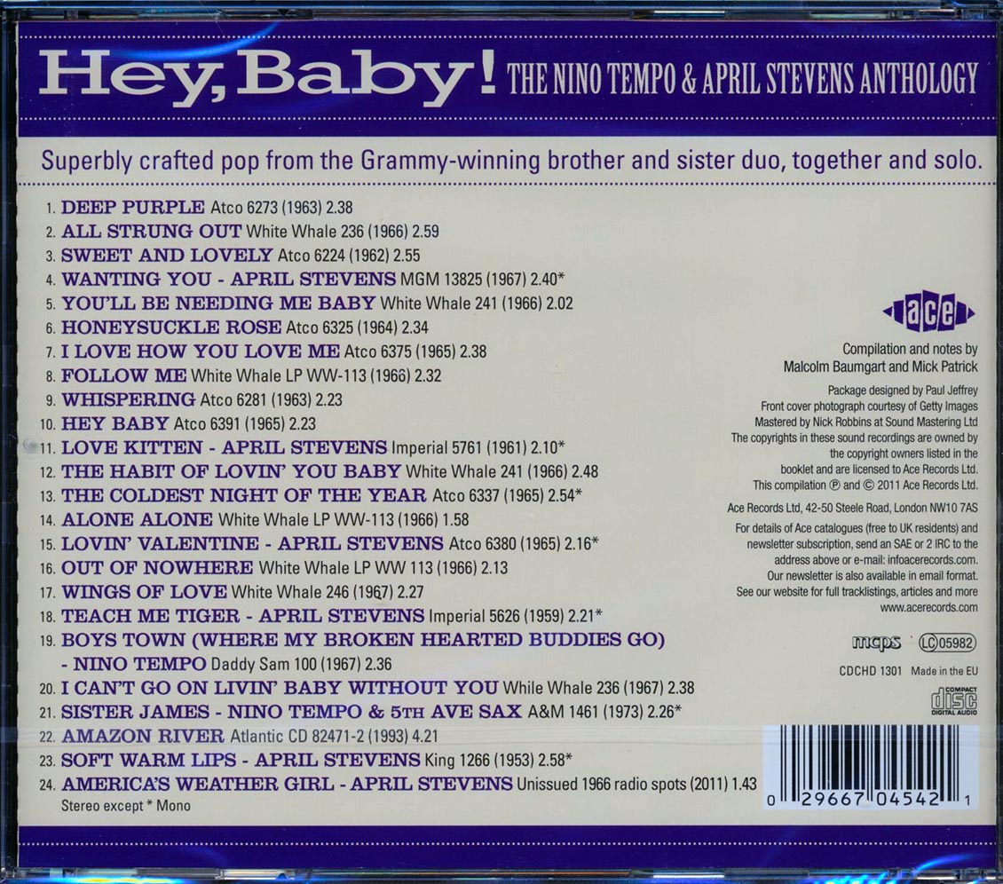 Nino Tempo & April Stevens - Hey, Baby (24 tracks)