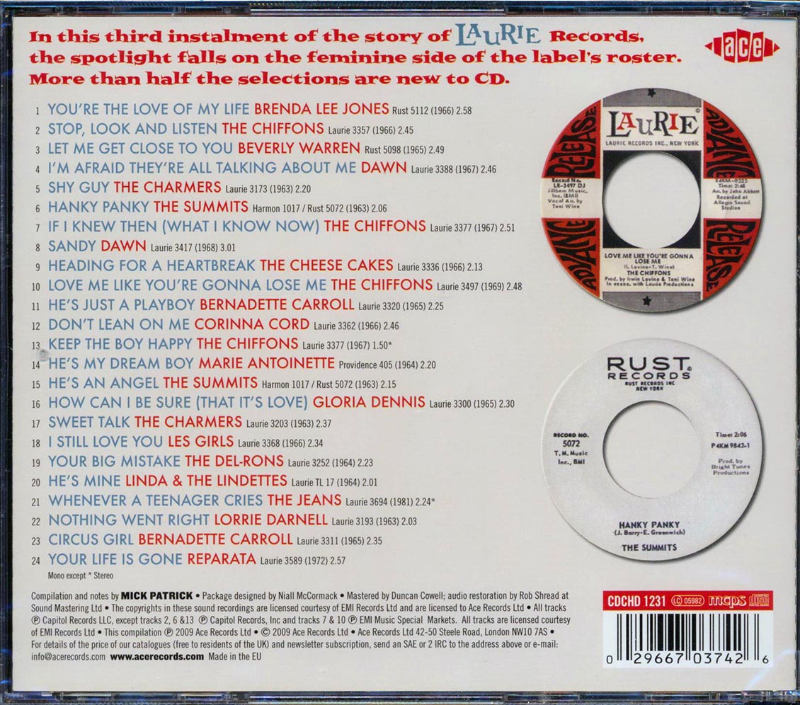 Various - The Laurie Records Story Volume 3: Girls & Girl Groups (24 tracks)