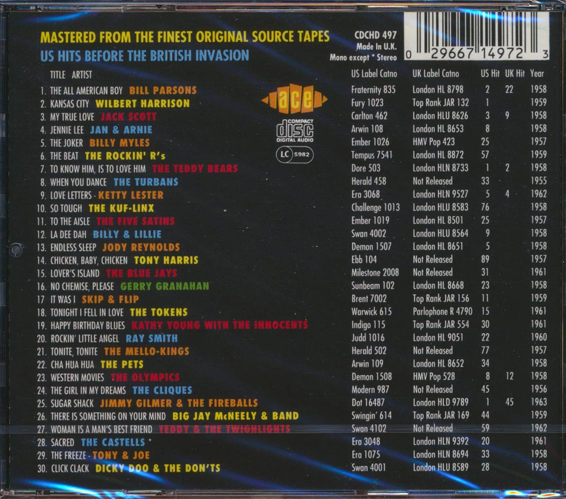 Various - The Golden Age Of American Rock N Roll Volume 3: Hot 100 Hits From 1954-1963 (30 tracks)