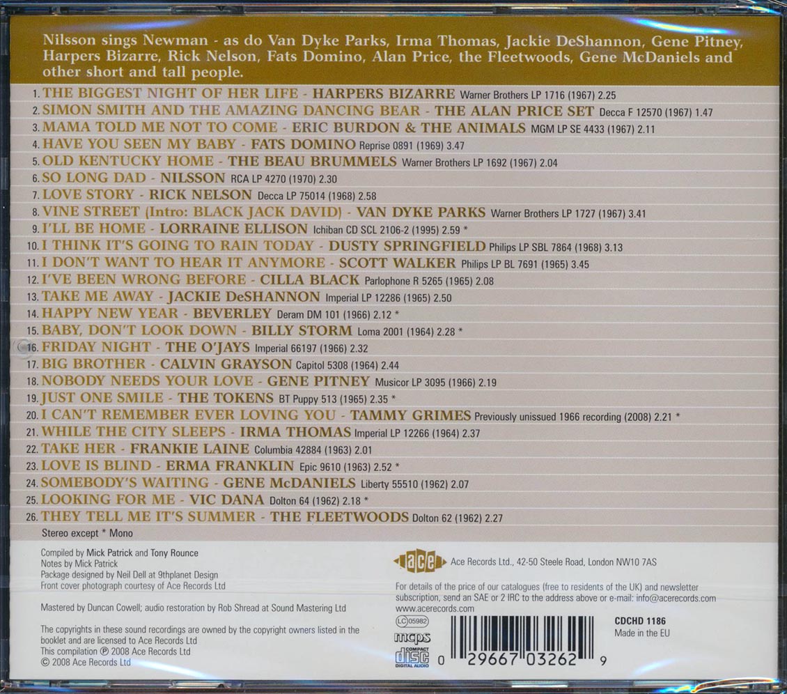Various - On Vine Street: The Early Songs Of Randy Newman (26 tracks)