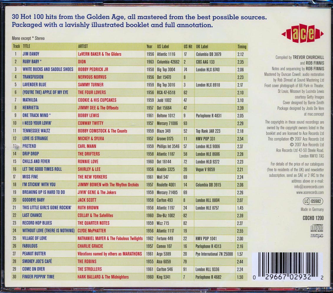 Various - The Golden Age Of American Rock N Roll Volume 11: Hot 100 Hits From 1954-1963 (30 tracks)