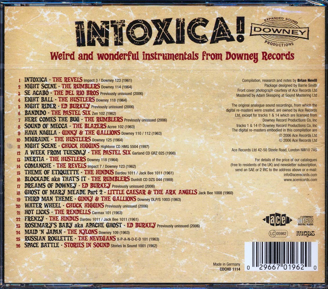 Various - Intoxica: Strange And Sleezy Instrumental Sounds From The SoCal Suburbs (26 tracks)