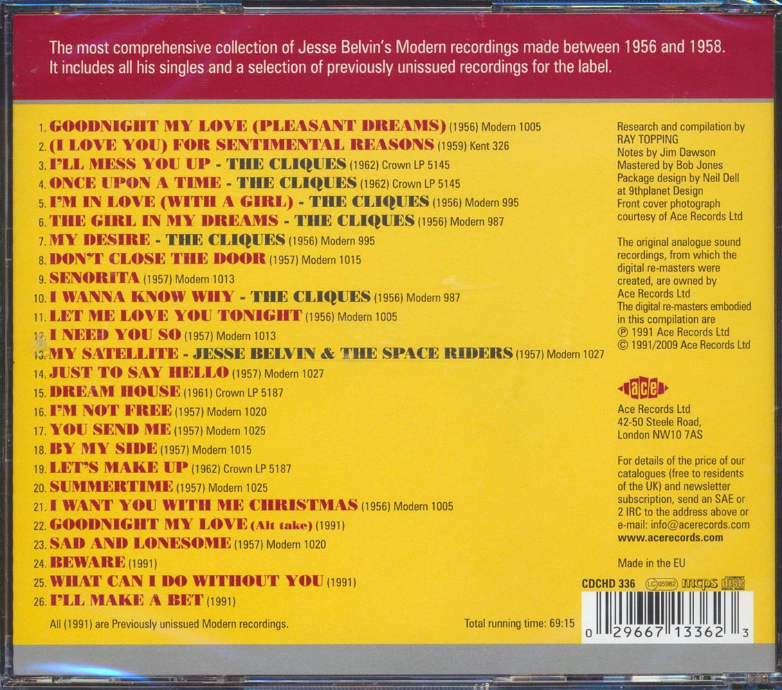 Jesse Belvin - Goodnight My Love (26 tracks)