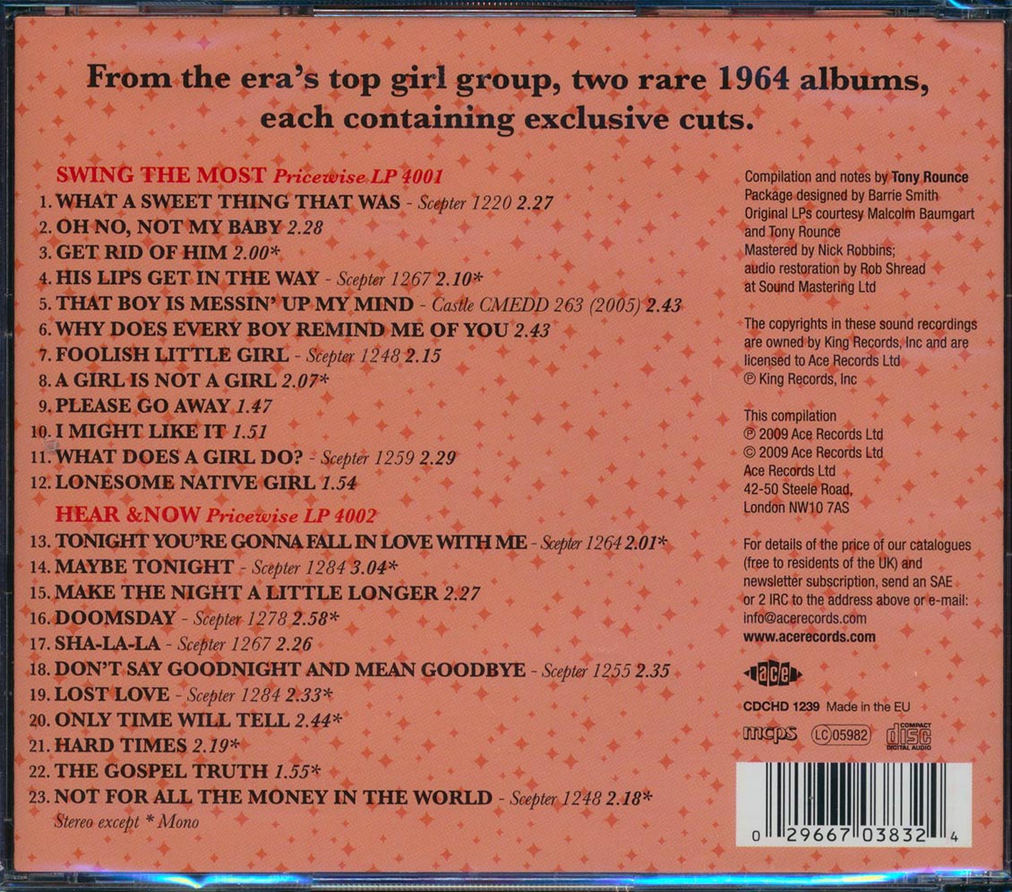 The Shirelles - Swing The Most + Hear & Now (23 tracks)
