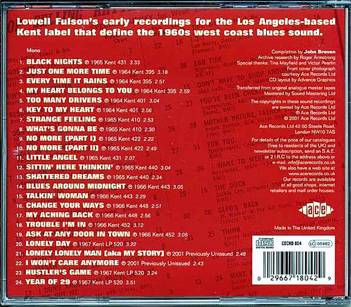 Lowell Fulson - Black Nights: The Early Kent Sessions (24 tracks)