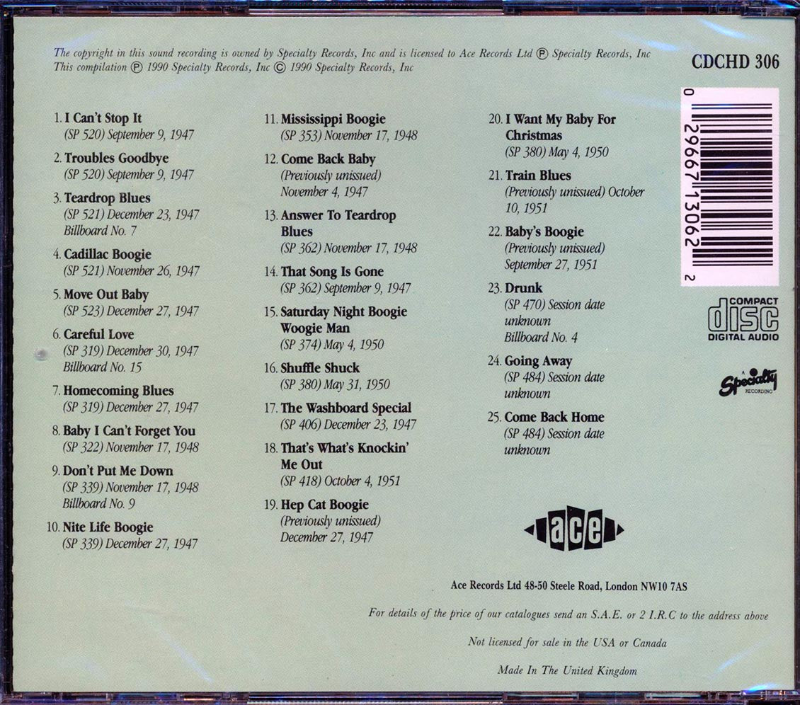 Jimmy Liggins - Jimmy Liggins And His Drops Of Joy (25 tracks)