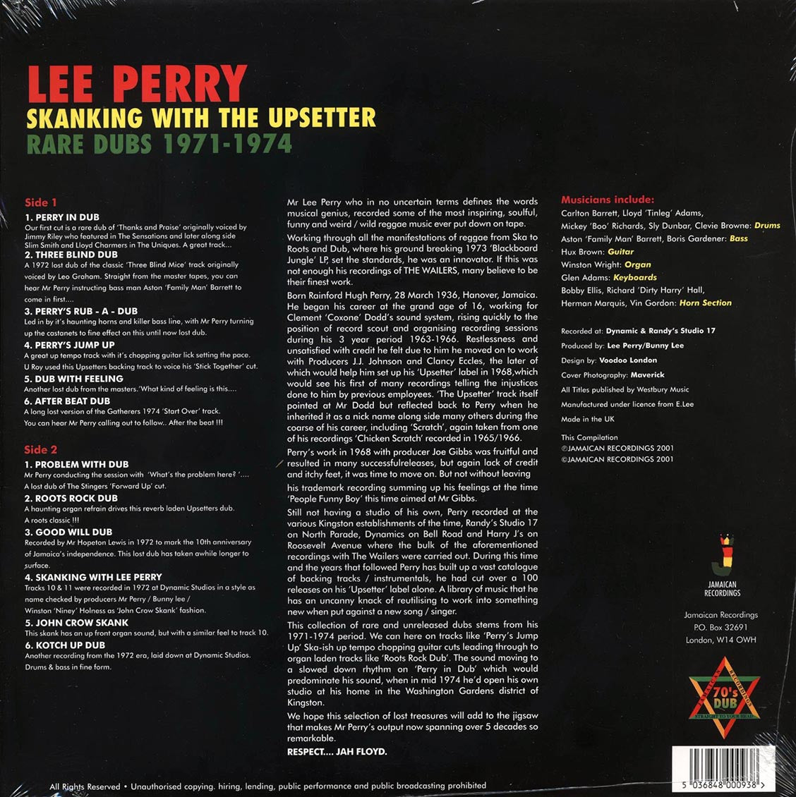 Lee Perry - Skanking With The Upsetter: Rare Dubs (180g)