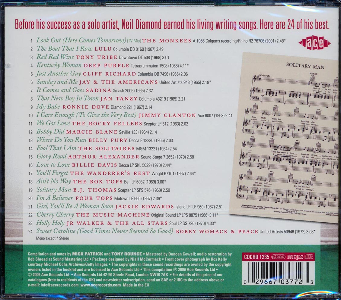 Various - A Solitary Man: The Early Songs Of Neil Diamond (24 tracks)