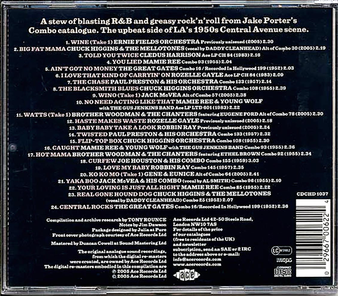 Various - Central Rocks: The Central Avenue Scene 1951-1958 Volume 2 (24 tracks)