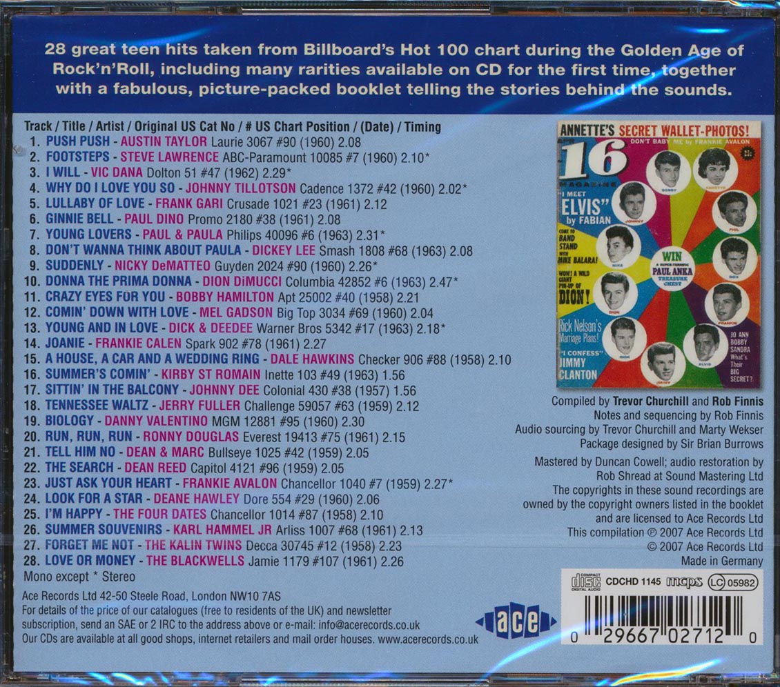 Various - Teenage Crush Volume 5: 28 Teen Hits From Billboard's Hot 100 Chart 1957-1963 (28 tracks)
