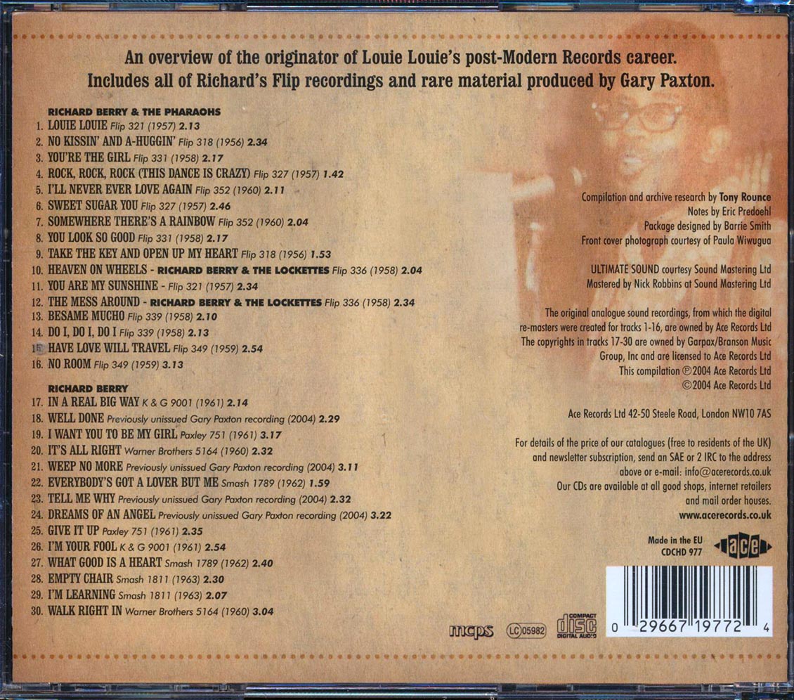 Richard Berry - Have Louie Will Travel: The 1956-1962 Recordings (30 tracks)