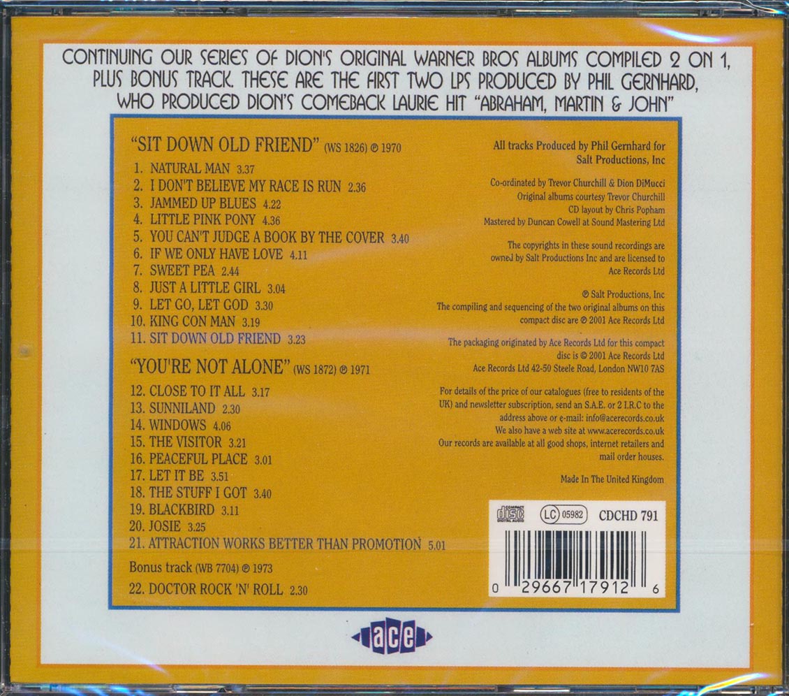 Dion - Sit Down Old Friend + You're Not Alone (22 tracks)