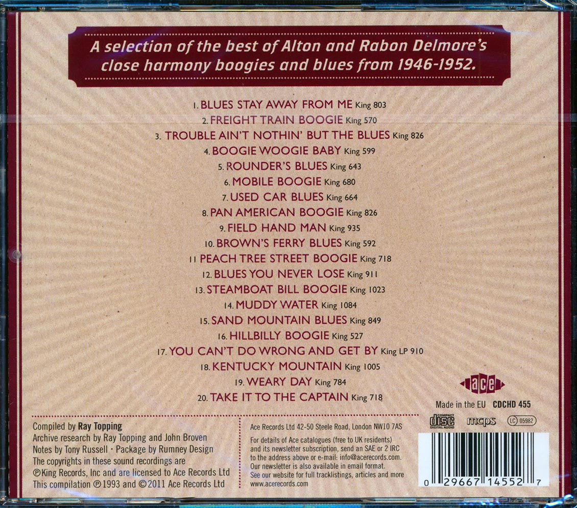 The Delmore Brothers - Freight Train Boogie: King Recordings 1946-1952 (20 tracks)