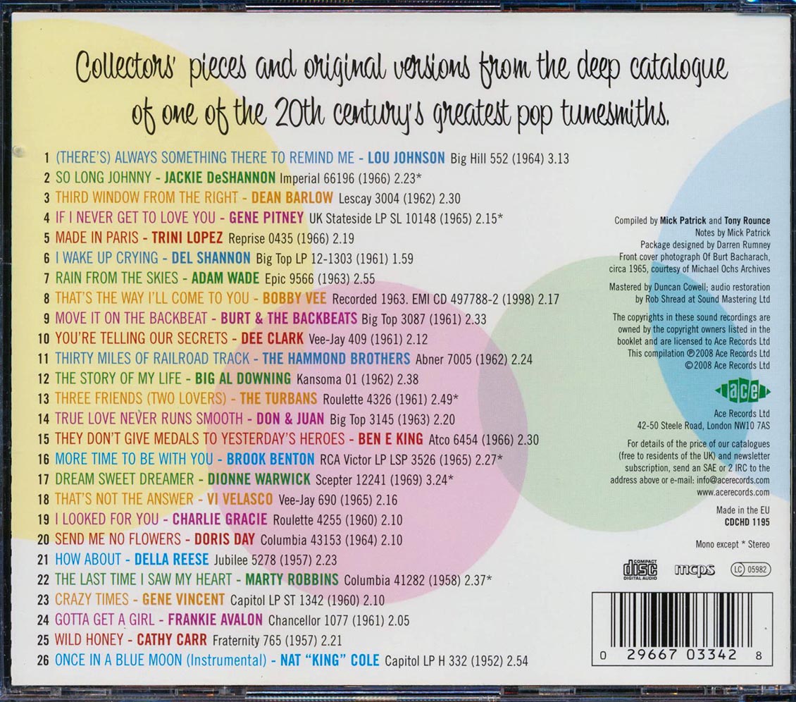 Various - Always Something There: A Burt Bacharach Collector's Anthology 1952-1969 (26 tracks)