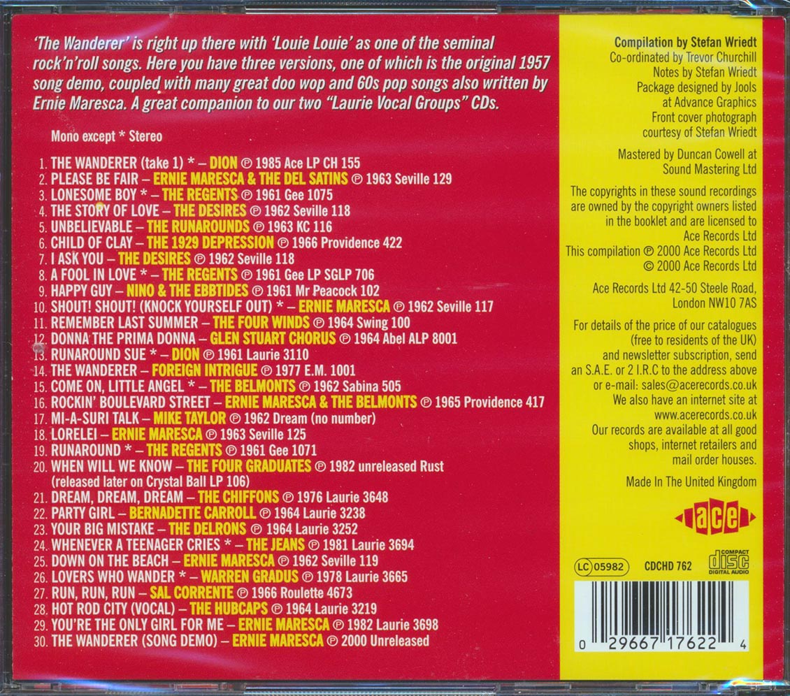 Ernie Maresca - The Original Wanderer: The Songs And Sounds Of Ernie Maresca (30 tracks)