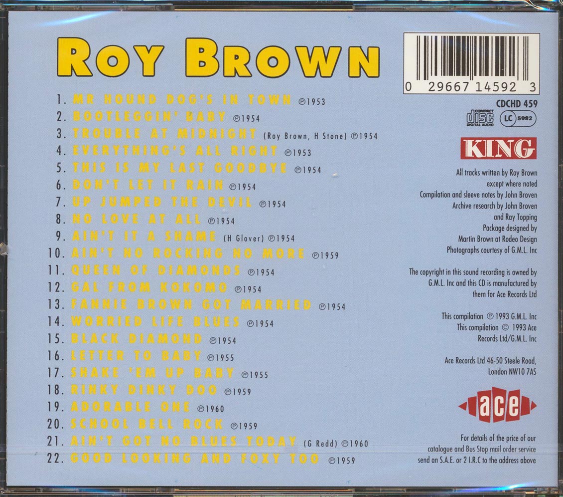 Roy Brown - Mighty Mighty Man (22 tracks)