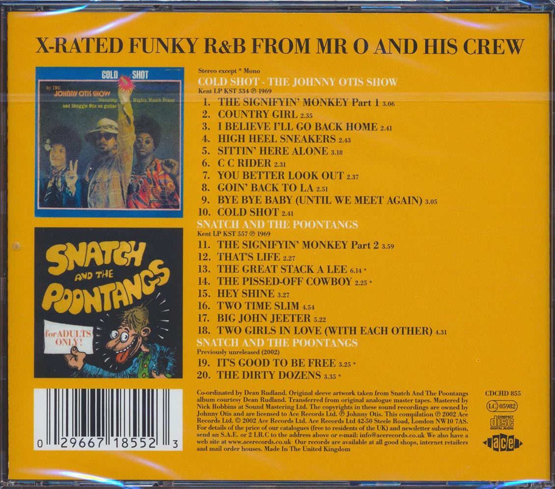 Johnny Otis Show - Cold Shot + Snatch And The Poontangs: For Adults Only (20 tracks)
