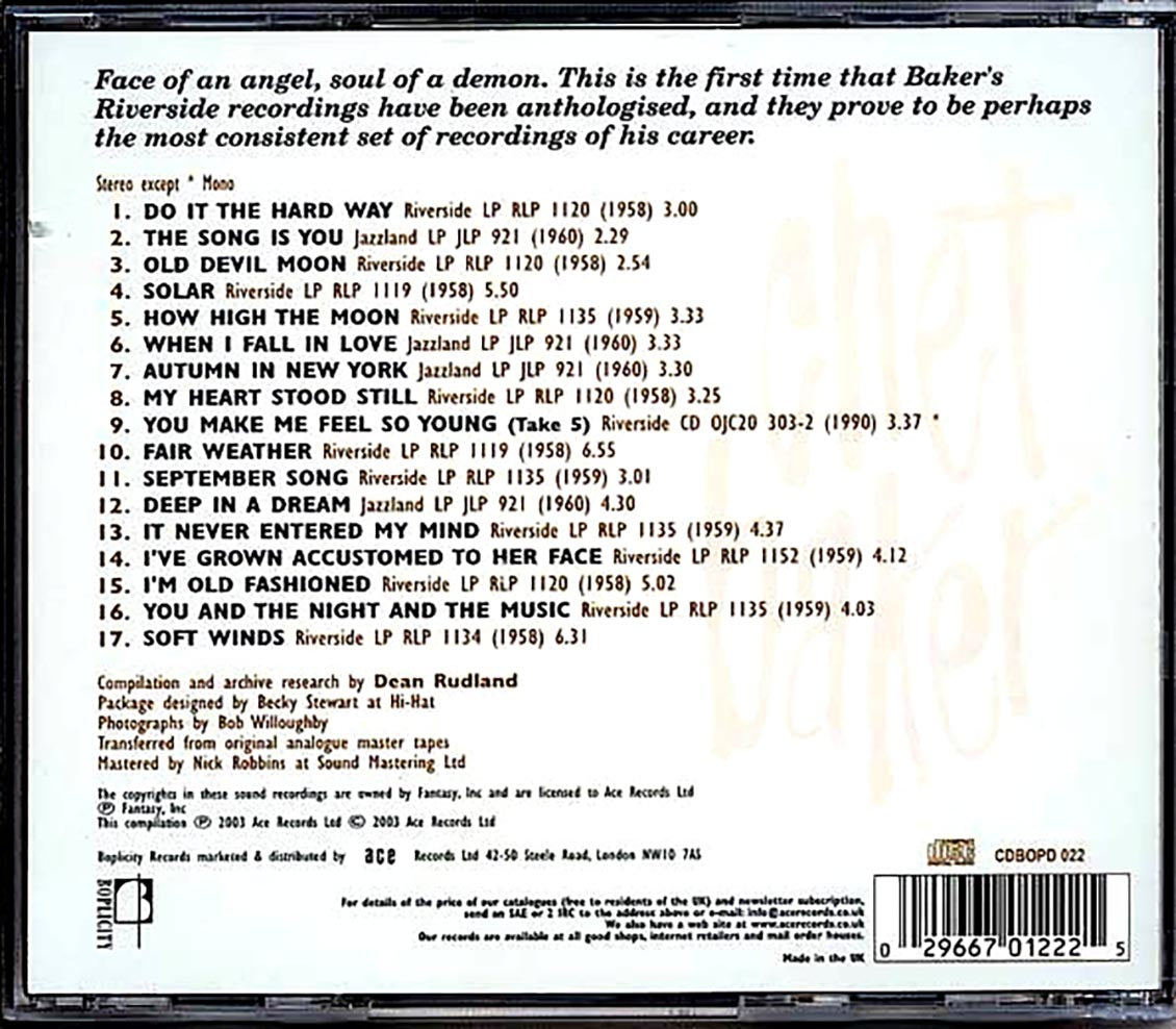 Chet Baker - Do It The Hard Way: The Riverside Years