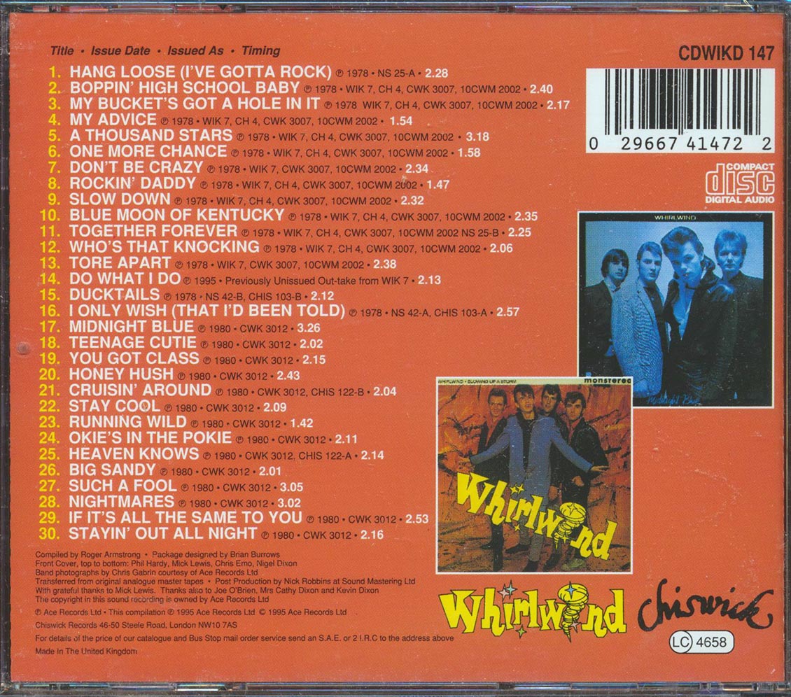 Whirlwind - In The Studio (30 tracks)