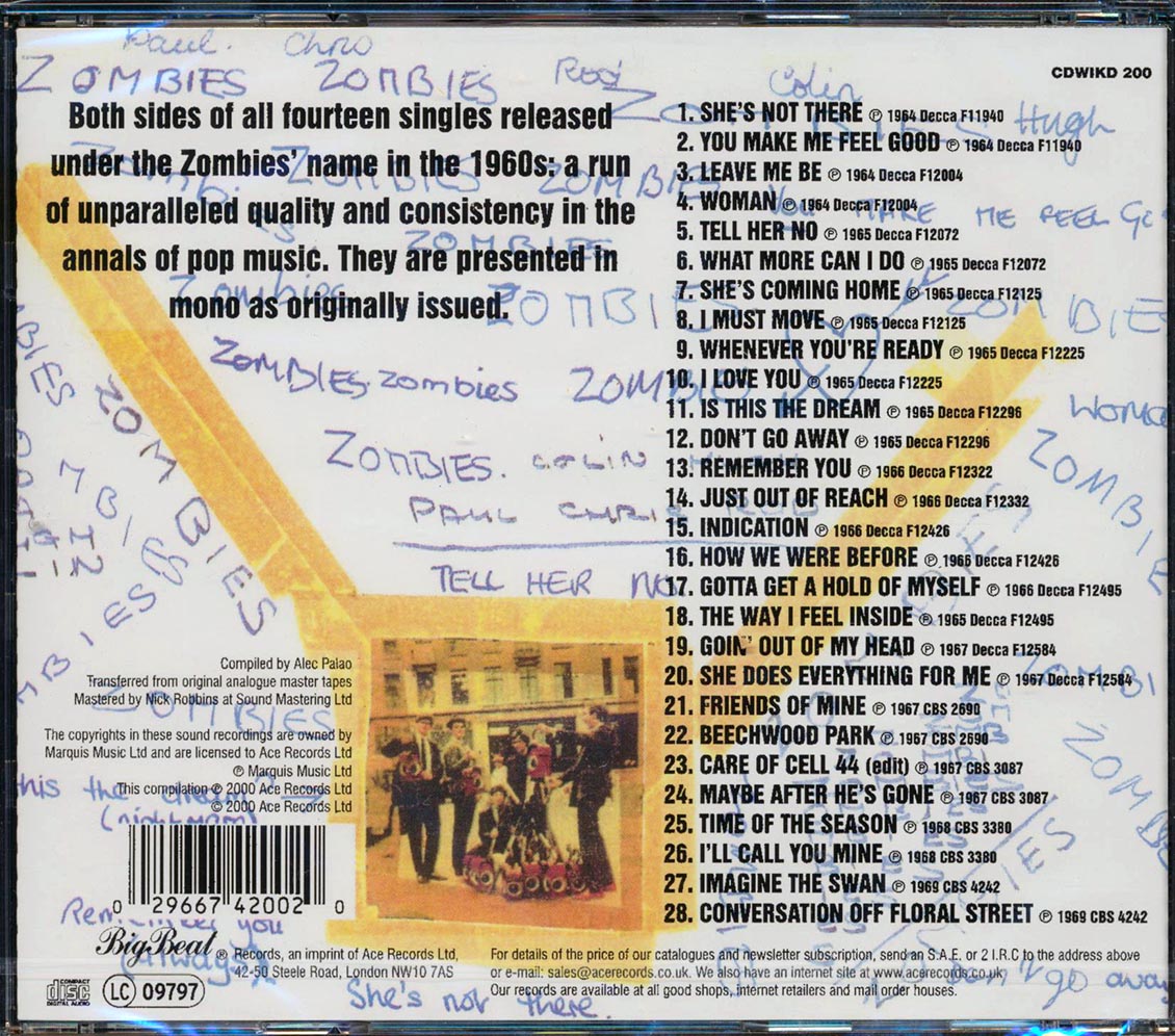 The Zombies - The Singles Collection: A's & B's 1964-1969 (28 tracks)