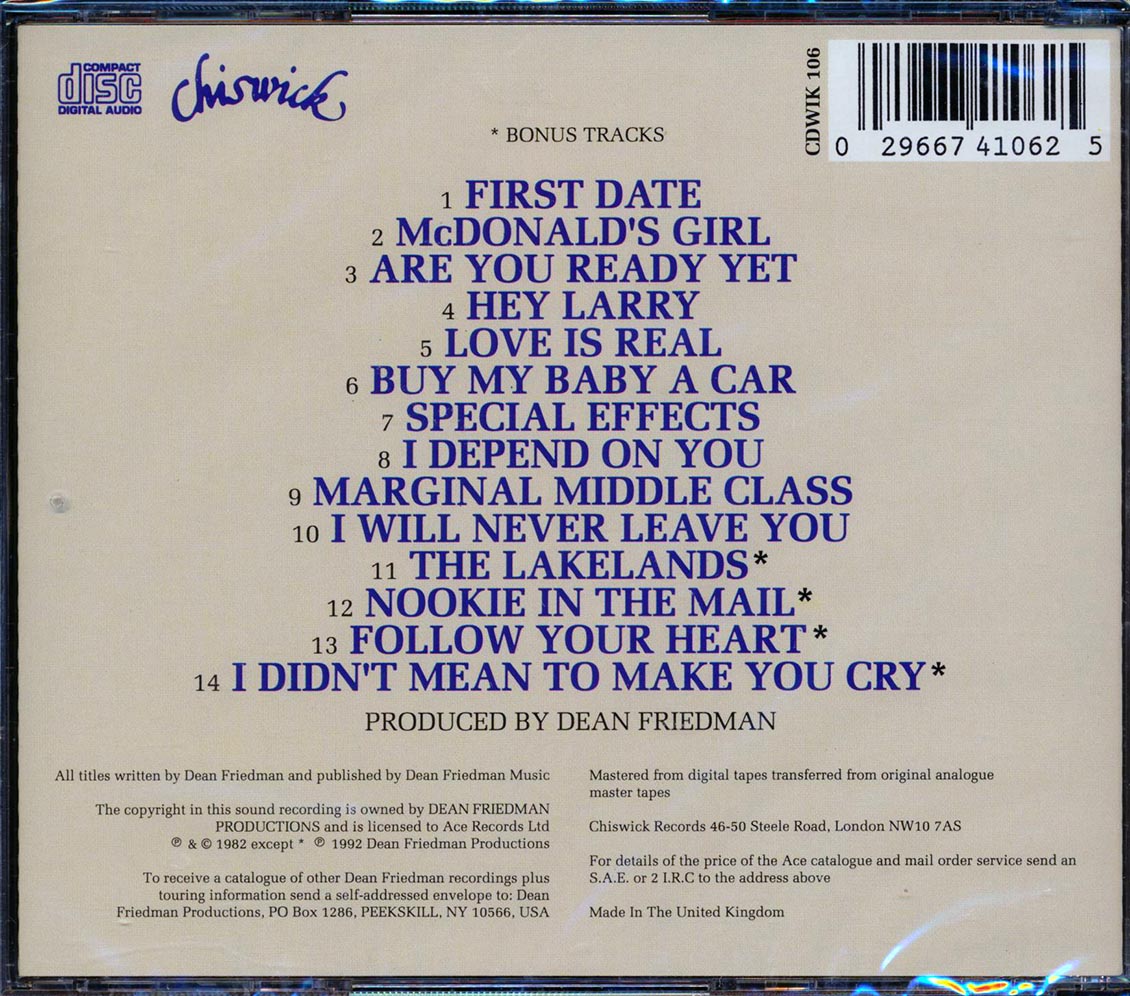 Dean Friedman - Rumpled Romeo