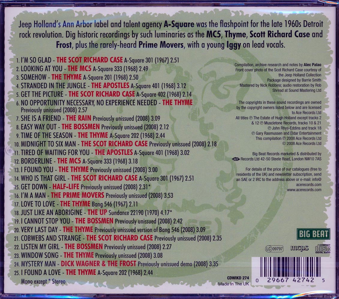 Various - A Square Of Course: The Story Of Michigan's Legendary A Square Records (25 tracks)