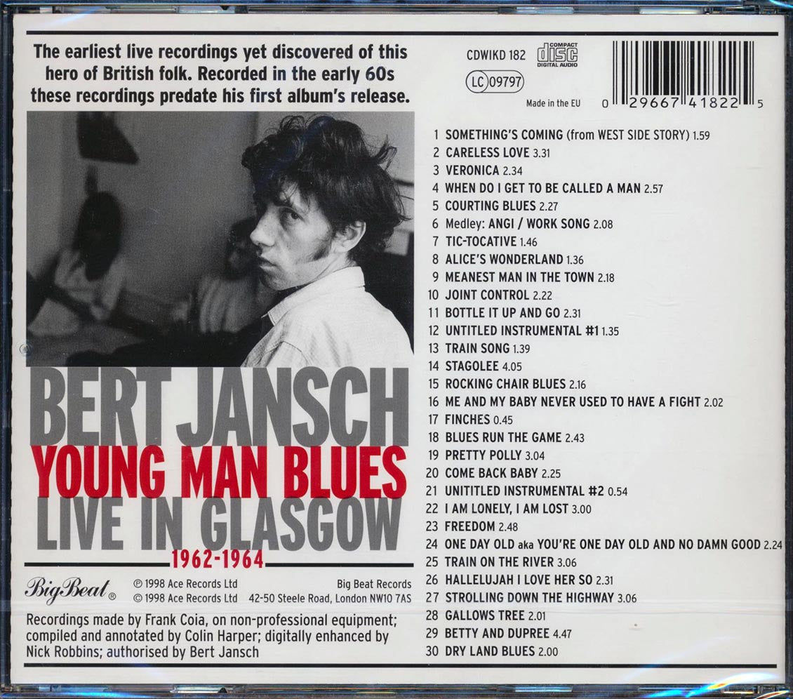 Bert Jansch - Young Man Blues: Live In Glasgow 1962-1964 (30 tracks)
