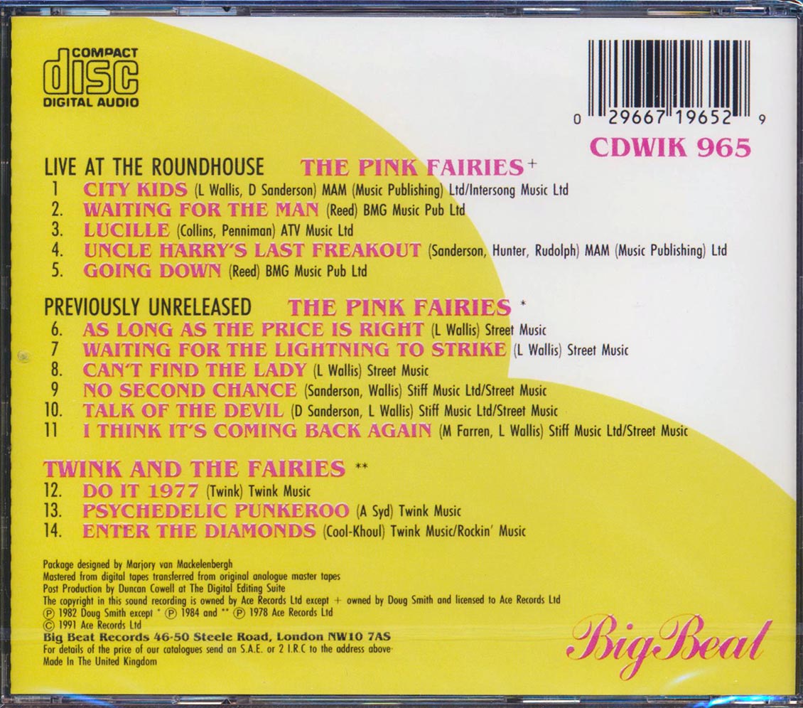 The Pink Fairies - Live At The Roundhouse 1975 + Previously Unreleased + Do It 77 EP
