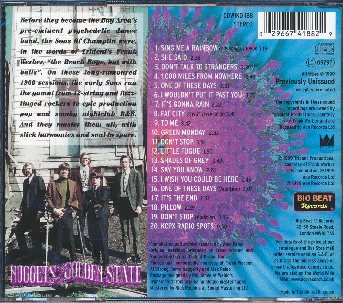 The Sons Of Champlin - Fat City (20 tracks) (incl. mp3)