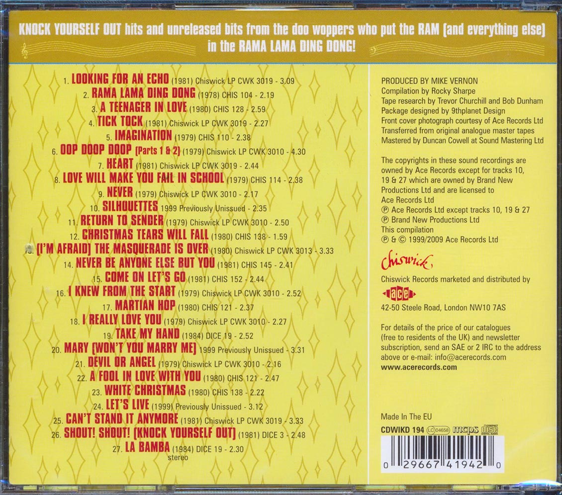 Rocky Sharpe & The Replays - The Best Of Rocky Sharpe & The Replays: Looking For An Echo (27 tracks)