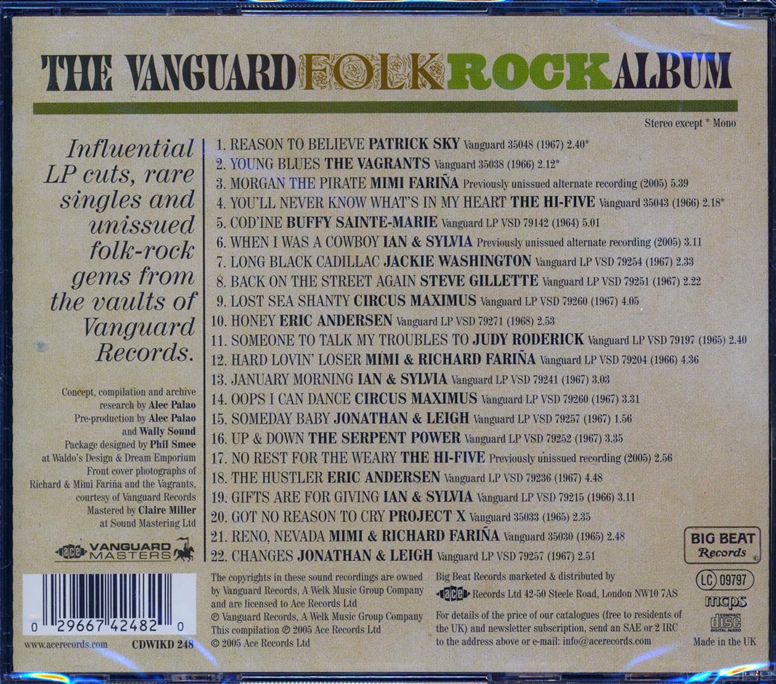 Various - The Vanguard Folk Rock Album (22 tracks)