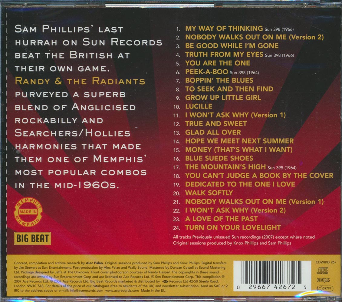 Randy & The Radiants - Memphis Beat: The Sun Recordings 1964-1966 (24 tracks)