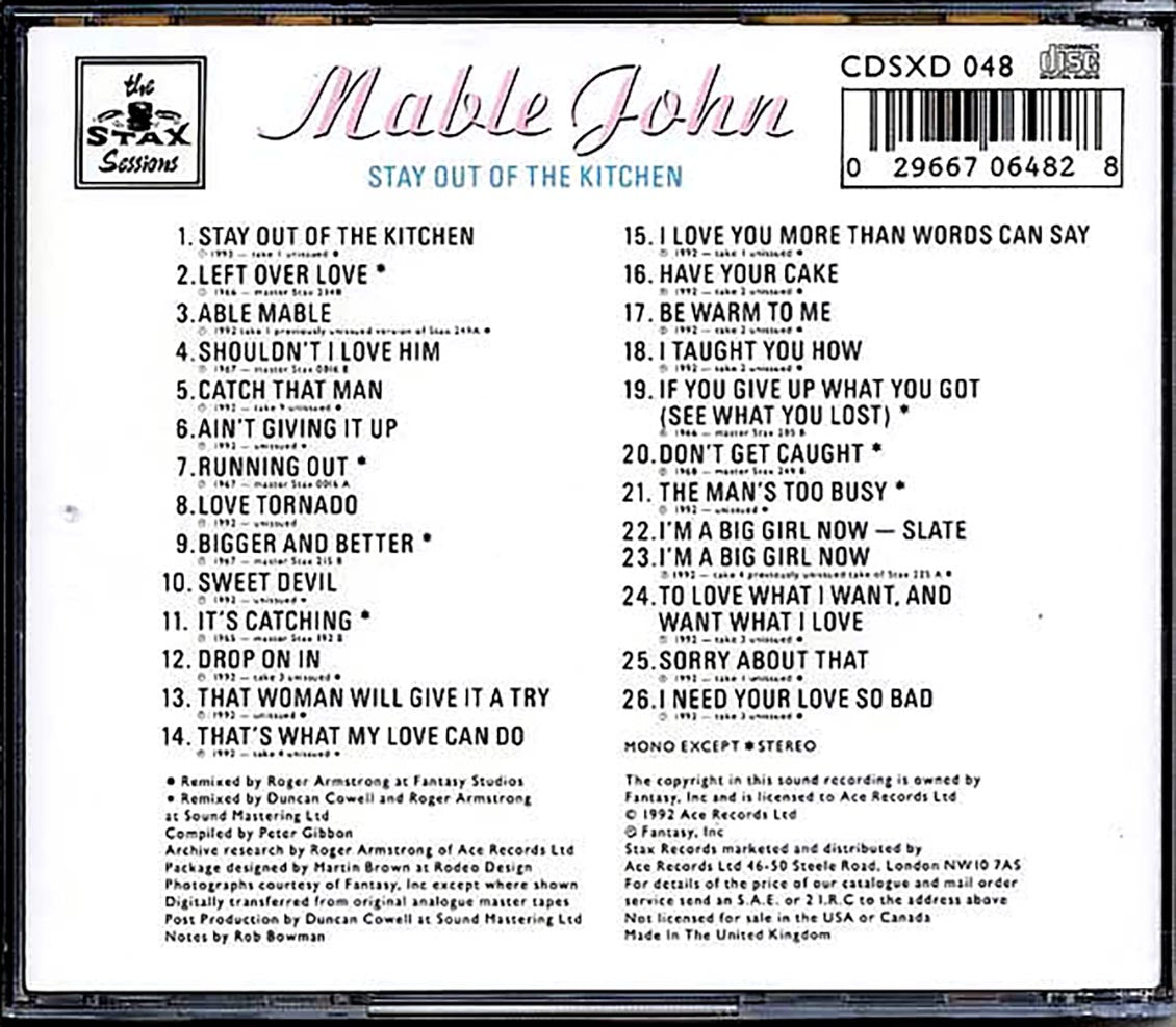 Mable John - Stay Out Of The Kitchen (26 tracks)