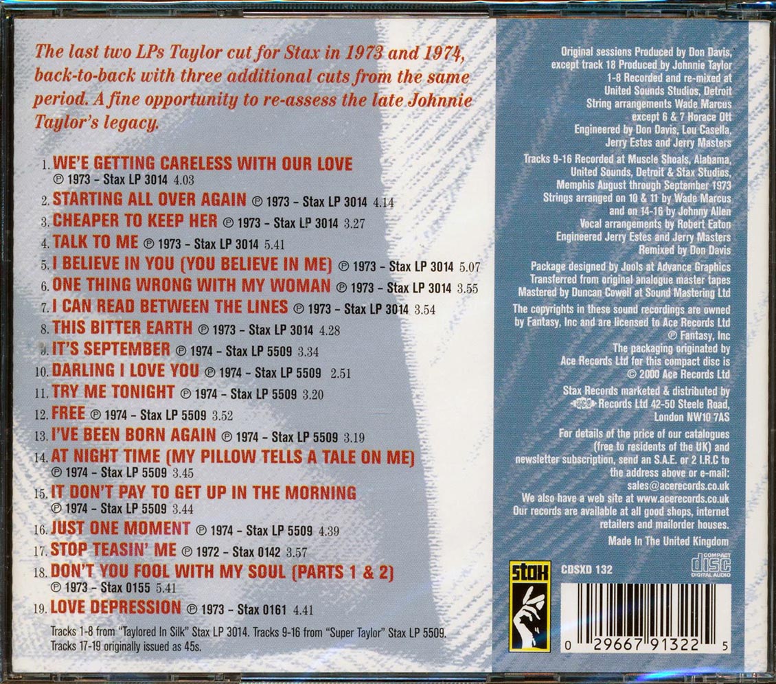 Johnny Taylor - Taylored In Silk + Super Taylor