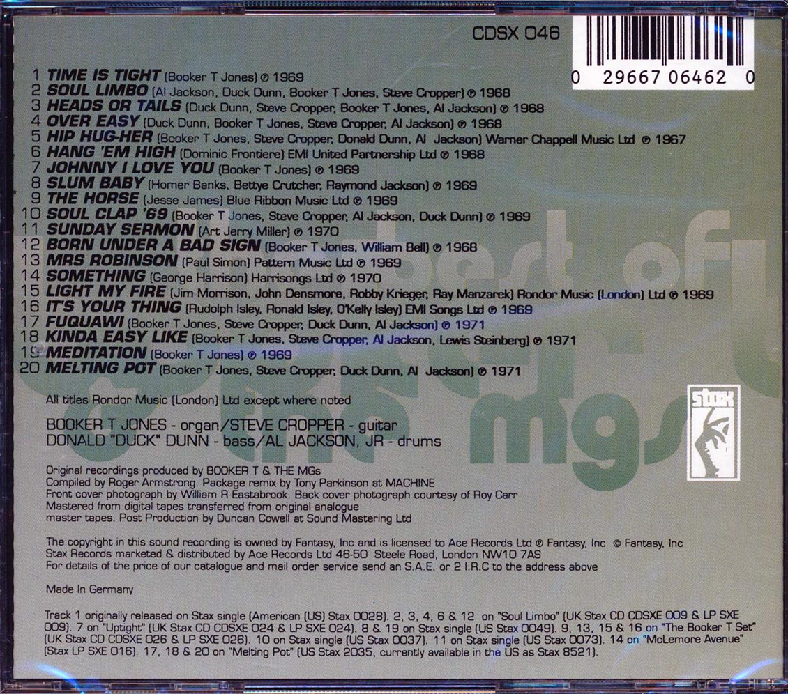 Booker T & The MG's - The Best Of Booker T & The MGs (20 tracks)