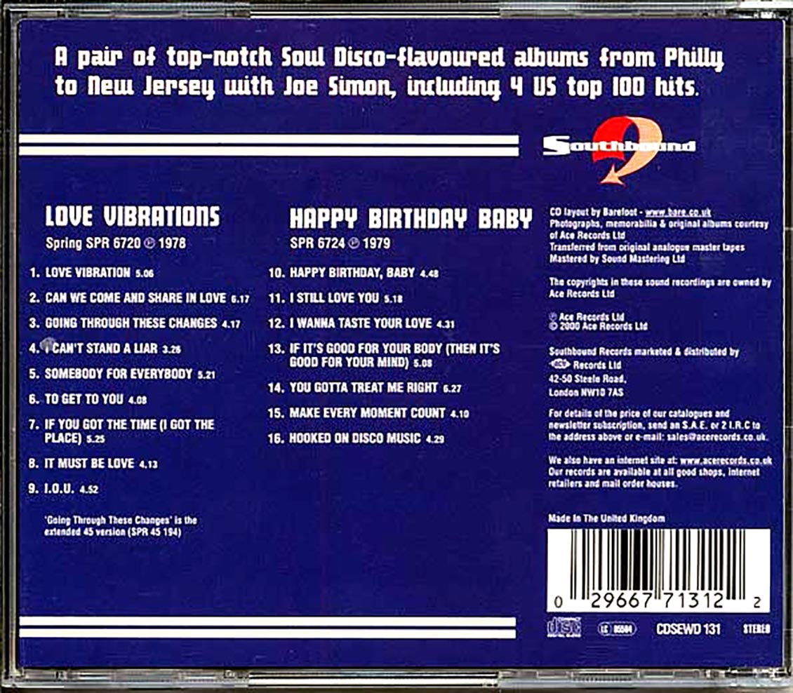Joe Simon - Love Vibrations + Happy Birthday Baby