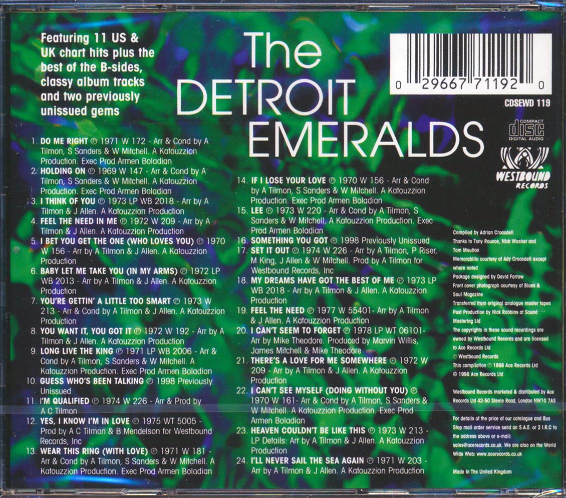 The Detroit Emeralds - Greatest Hits (24 tracks)