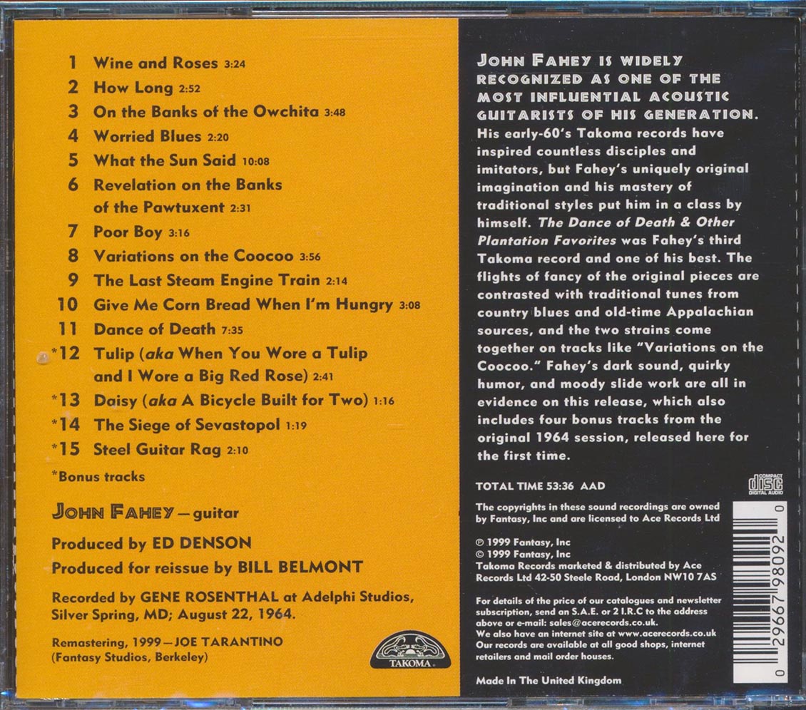 John Fahey - The Dance Of Death & Other Plantation Favorites