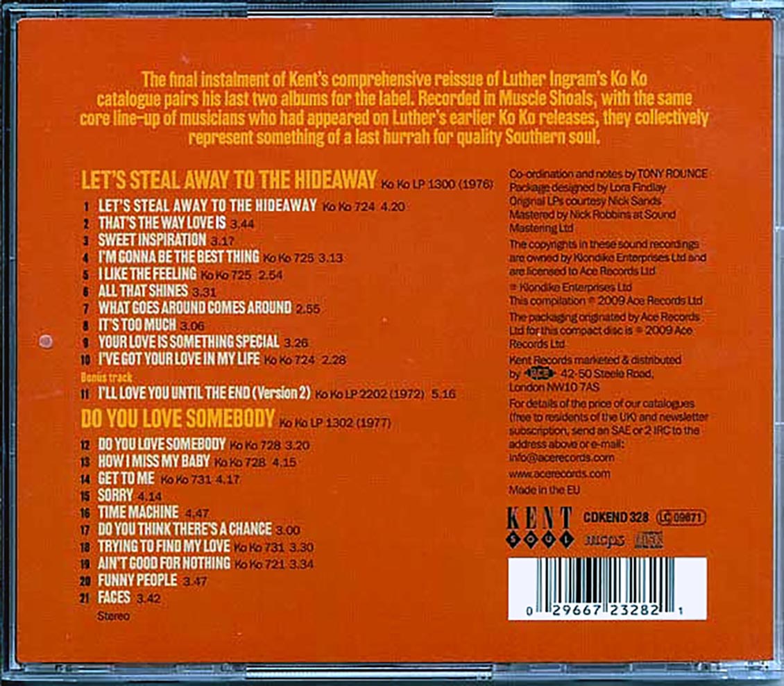 Luther Ingram - Let's Steal Away To The Hideaway + Do You Love Somebody (21 tracks)