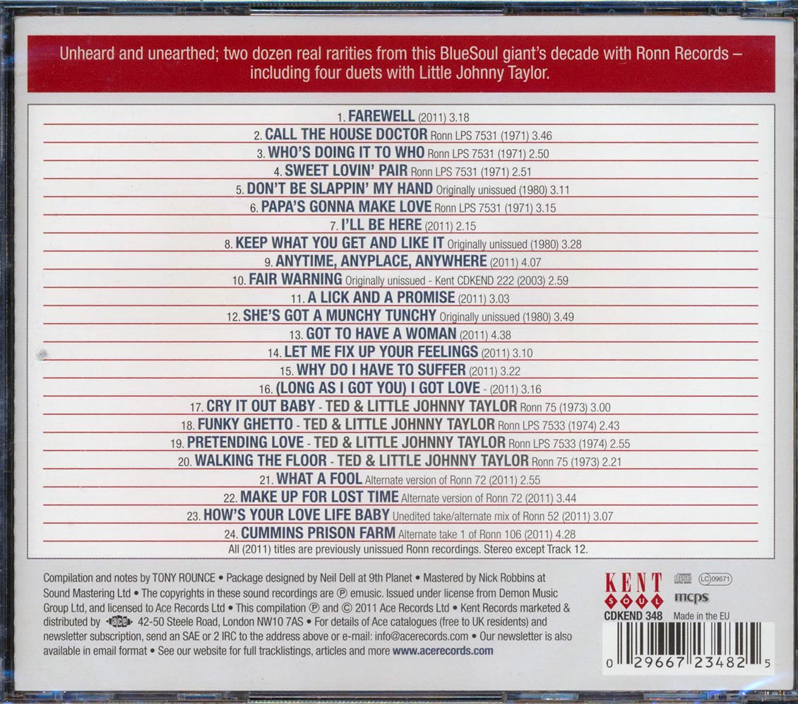 Ted Taylor - Keep What You Get: The Rare And Unissued Ronin Recordings (24 tracks)