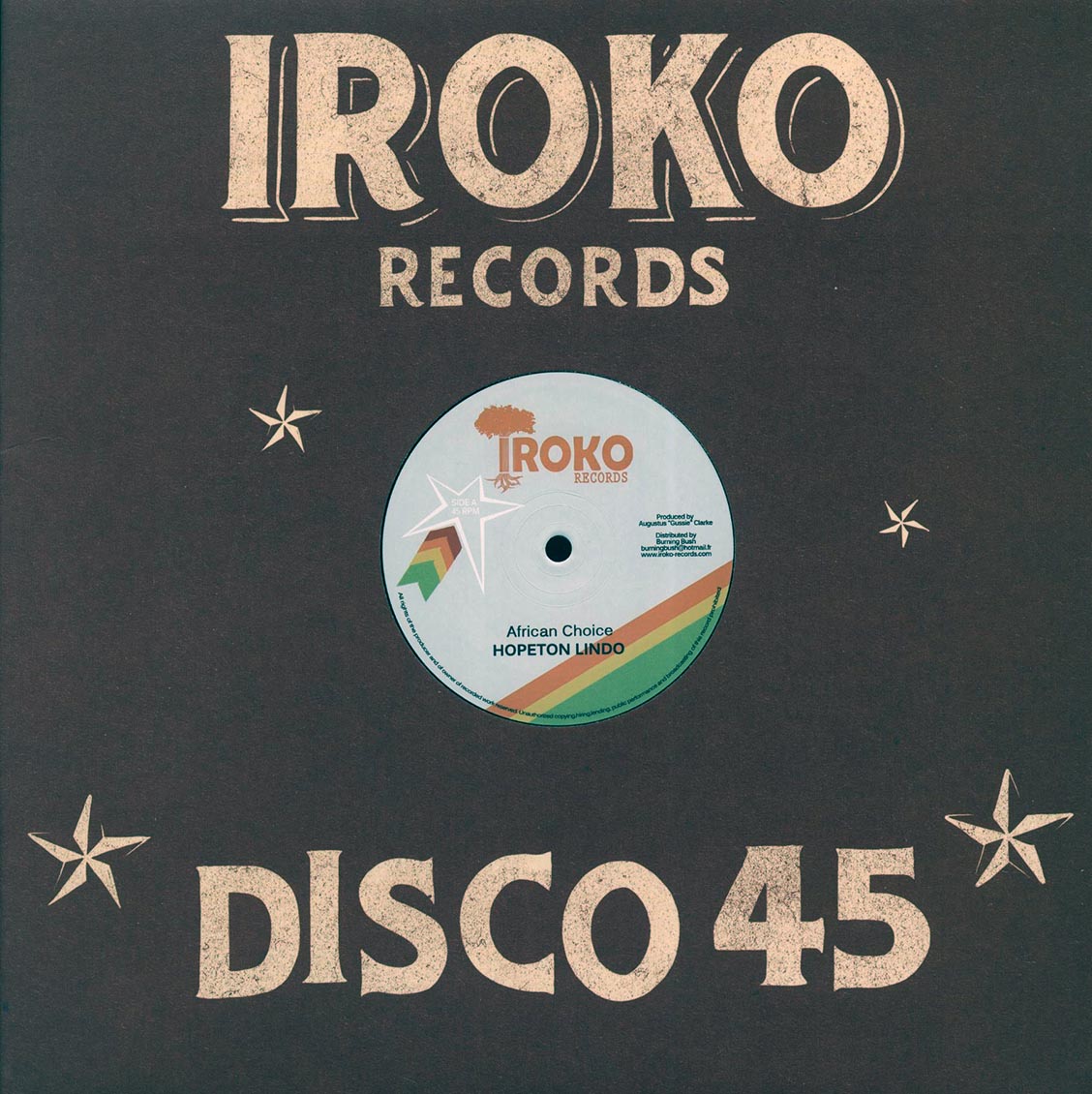 Hopeton Lindo - African Choice (Extended Mix)  /  Hopeton Lindo - False Sentance (Extended Mix)