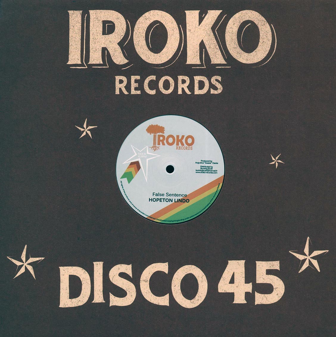 Hopeton Lindo - African Choice (Extended Mix)  /  Hopeton Lindo - False Sentance (Extended Mix)