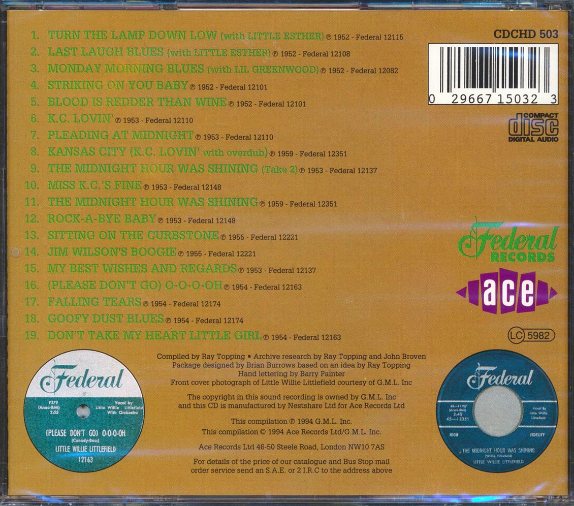 Little Willie Littlefield - Going Back To Kay Cee