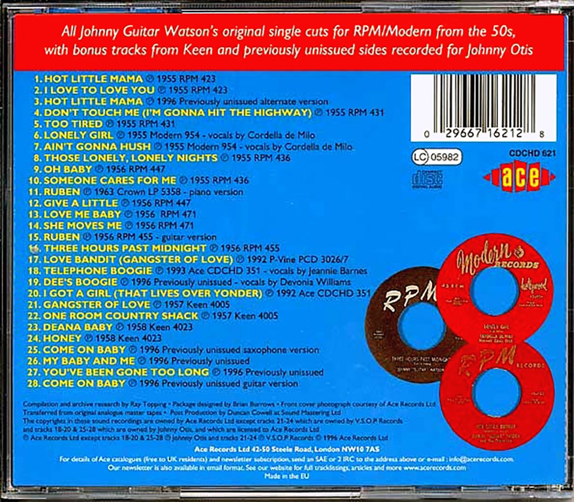 Johnny Guitar Watson - Hot Just Like TNT: The Best Of His Early Years (28 tracks)