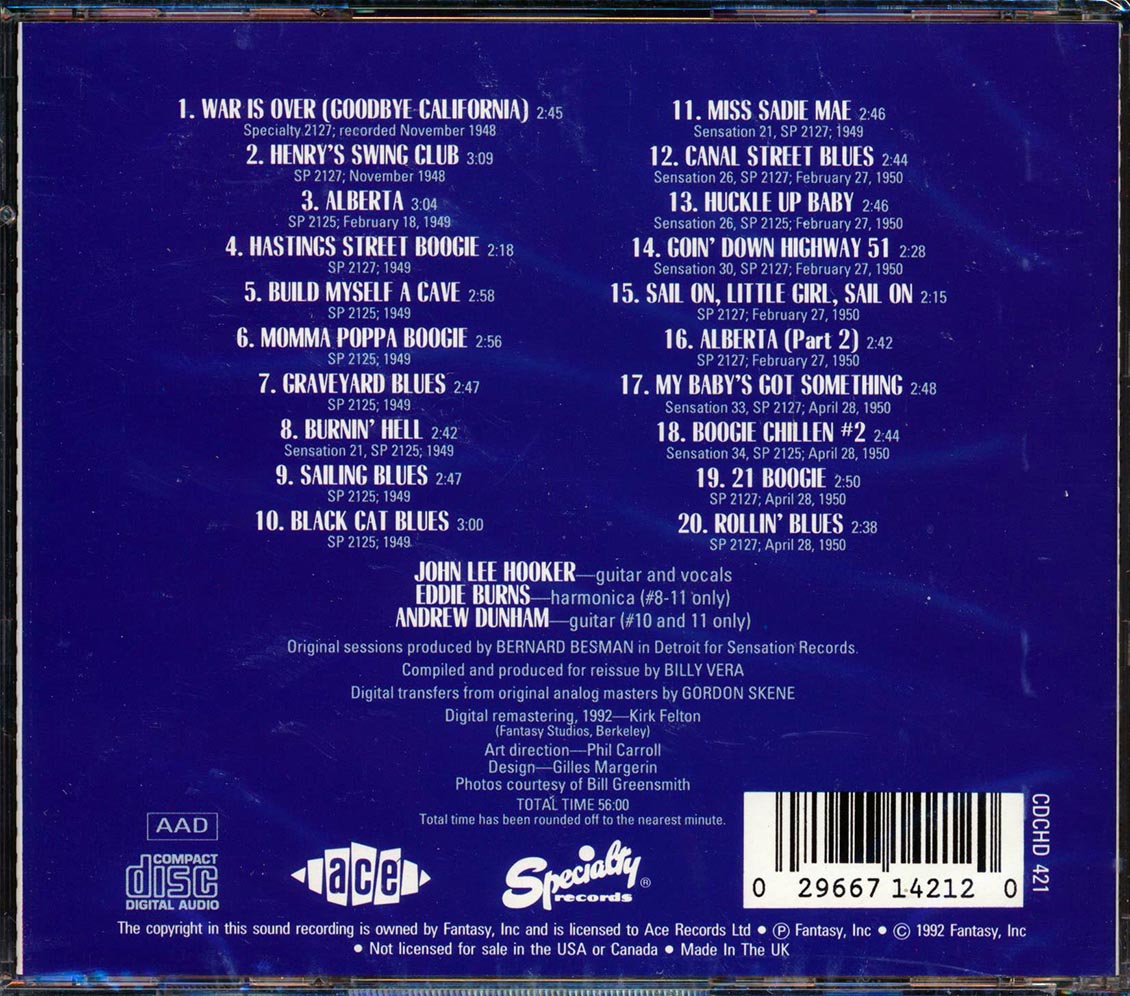 John Lee Hooker - Graveyard Blues (20 tracks)
