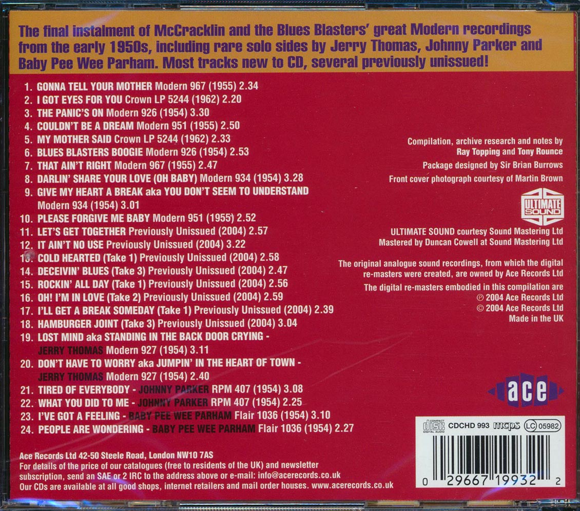 Jimmy McCracklin & His Blues Blasters - Blues Blastin: The Modern Recordings Volume 2 (24 tracks)