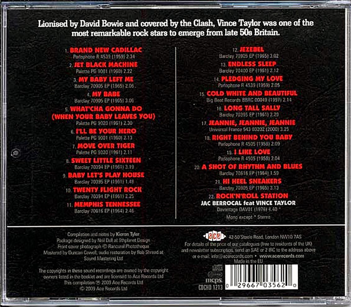 Vince Taylor - Jet Black Leather Machine (22 tracks)