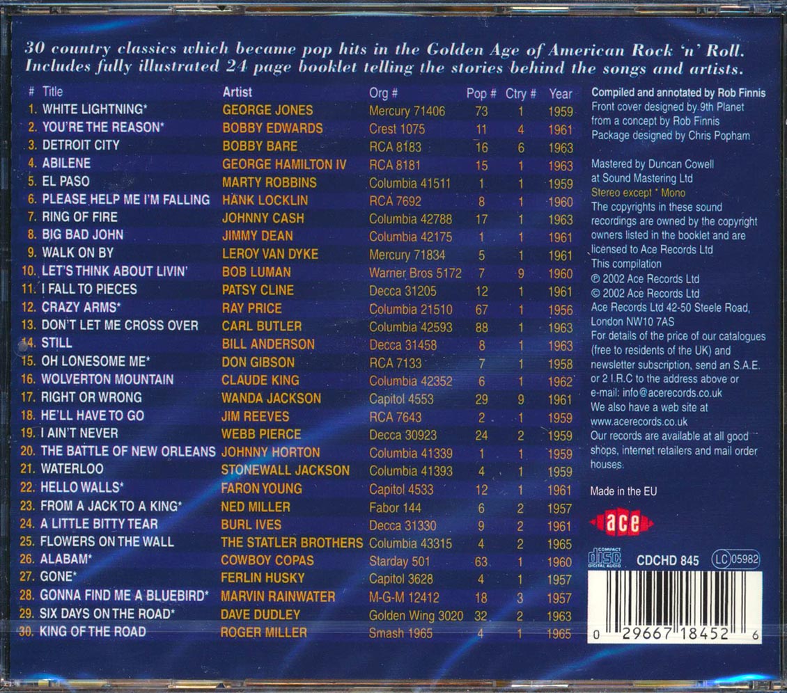 Various - The Golden Age Of American Rock N Roll: Special Country Edition (30 tracks)