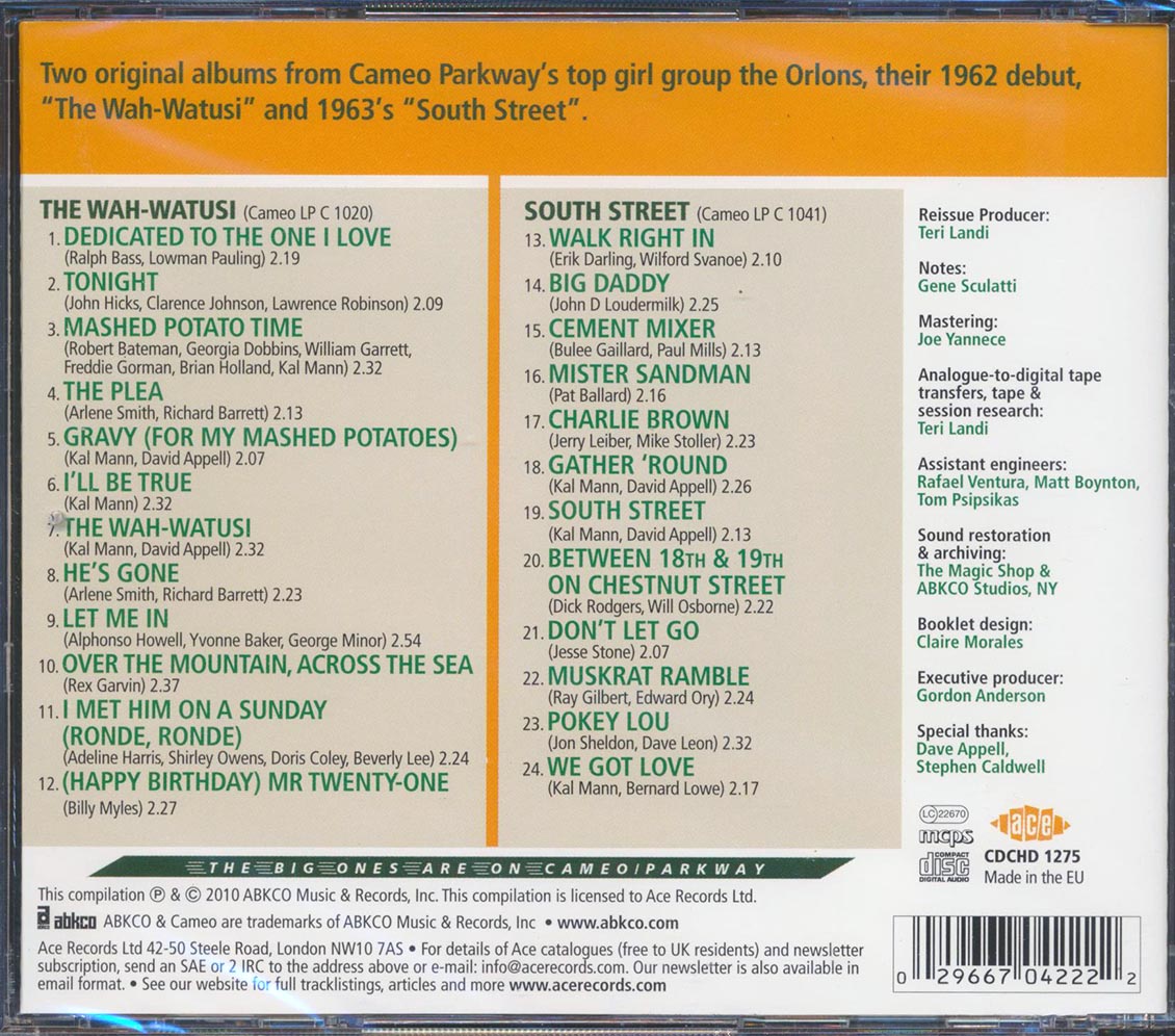 The Orlons - The Wah Watusi + South Street (24 tracks)
